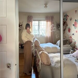 Boheme Goods The Trouser in tan linen size 1